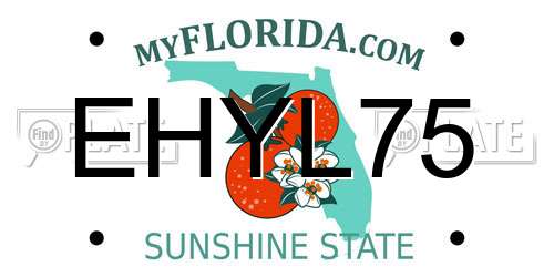 EHYL75 Florida License Plate