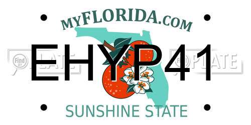 EHYP41 Florida License Plate