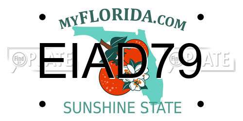 EIAD79 Florida License Plate