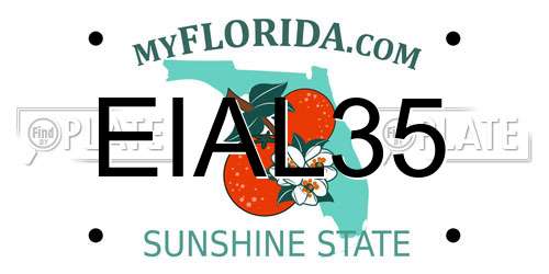 EIAL35 Florida License Plate