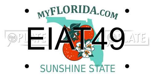 EIAT49 Florida License Plate