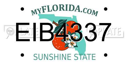 EIB4337 Florida License Plate