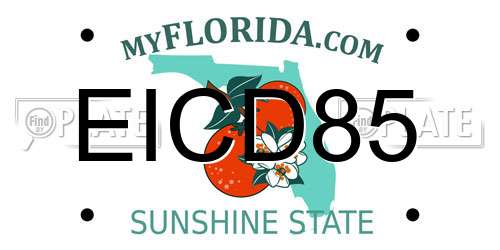 EICD85 Florida License Plate