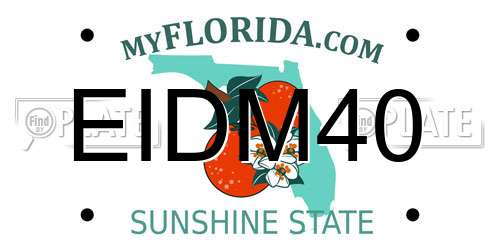 EIDM40 Florida License Plate