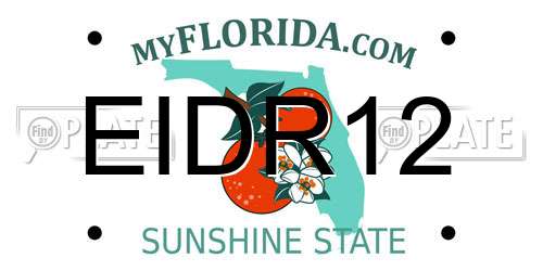 EIDR12 Florida License Plate