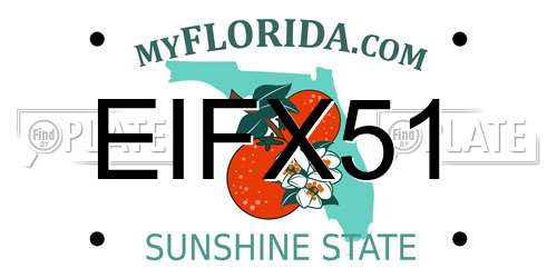 EIFX51 Florida License Plate