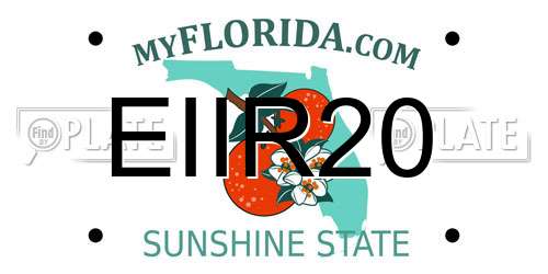 EIIR20 Florida License Plate