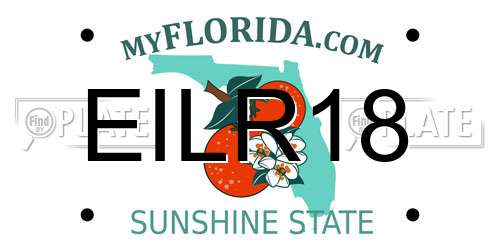 EILR18 Florida License Plate