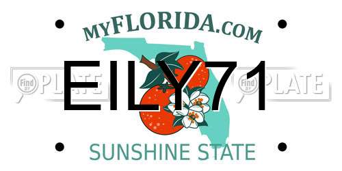 EILY71 Florida License Plate