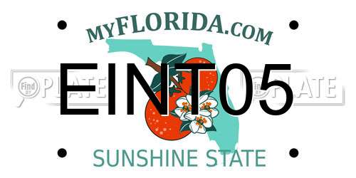 EINT05 Florida License Plate