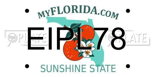EIPL78 Florida License Plate