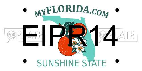 EIPR14 Florida License Plate