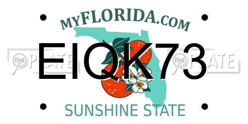 EIQK73 Florida License Plate