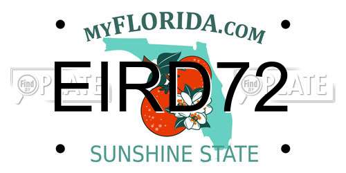 EIRD72 Florida License Plate