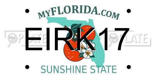 EIRK17 Florida License Plate
