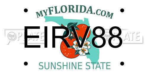 EIRV88 Florida License Plate