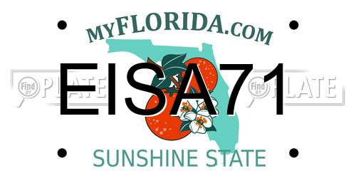 EISA71 Florida License Plate