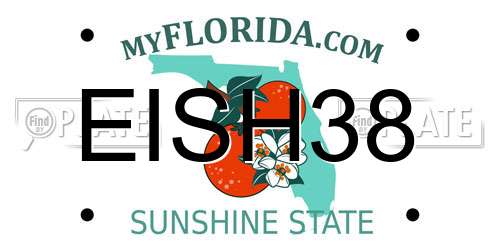EISH38 Florida License Plate