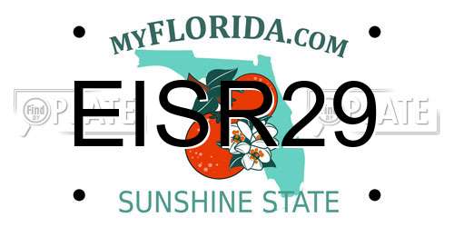 EISR29 Florida License Plate