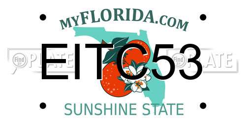 EITC53 Florida License Plate