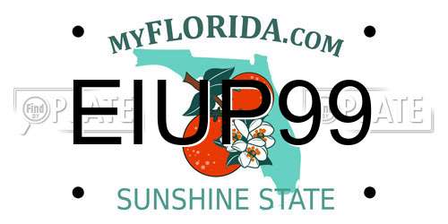 EIUP99 Florida License Plate