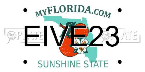 EIVE23 Florida License Plate