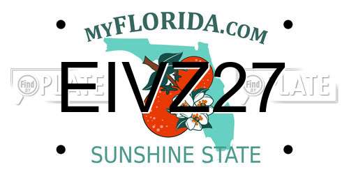 EIVZ27 Florida License Plate