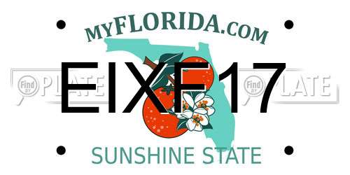 EIXF17 Florida License Plate