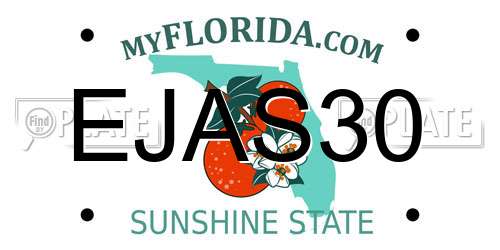 EJAS30 Florida License Plate
