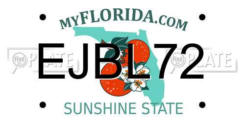 EJBL72 Florida License Plate