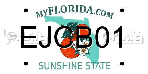 EJCB01 Florida License Plate
