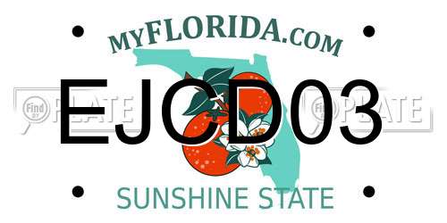 EJCD03 Florida License Plate