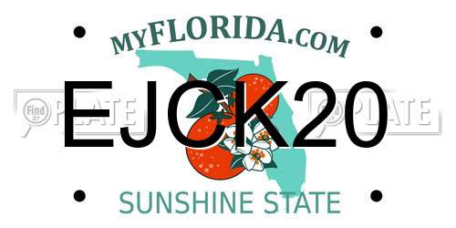 EJCK20 Florida License Plate