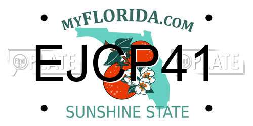 EJCP41 Florida License Plate