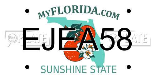EJEA58 Florida License Plate
