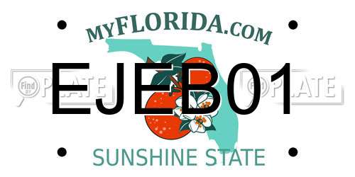 EJEB01 Florida License Plate