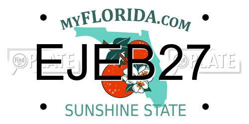 EJEB27 Florida License Plate