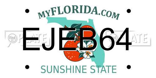 EJEB64 Florida License Plate