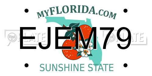 EJEM79 Florida License Plate