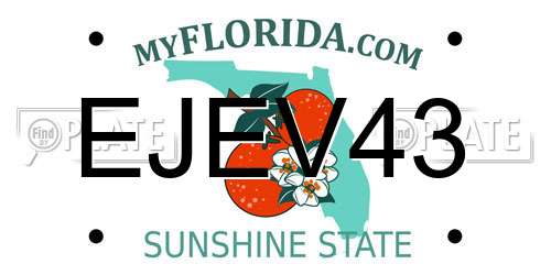 EJEV43 Florida License Plate