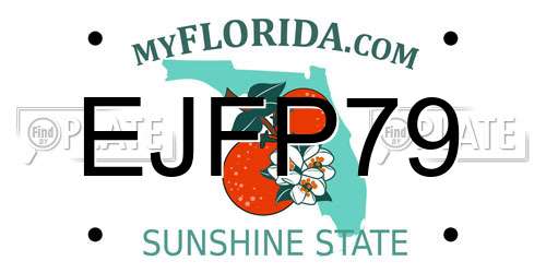 EJFP79 Florida License Plate