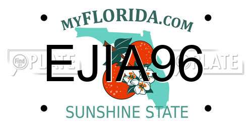 EJIA96 Florida License Plate