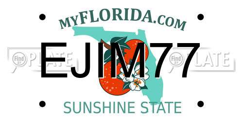 EJIM77 Florida License Plate