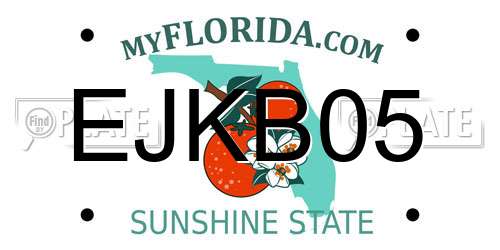 EJKB05 Florida License Plate