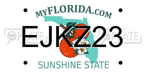 EJKZ23 Florida License Plate