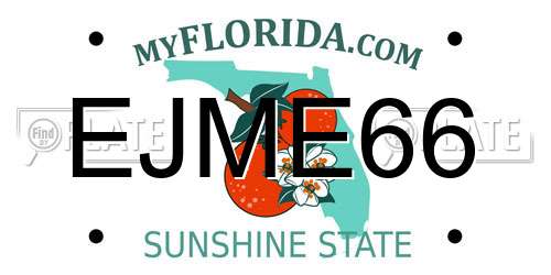 EJME66 Florida License Plate