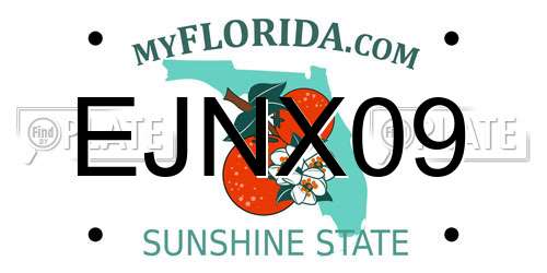 EJNX09 Florida License Plate