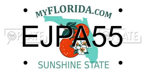 EJPA55 Florida License Plate