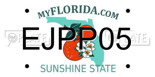 EJPP05 Florida License Plate