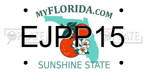 EJPP15 Florida License Plate